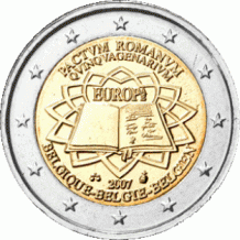 2 EURO 2007 Verdrag van Rome UNC België